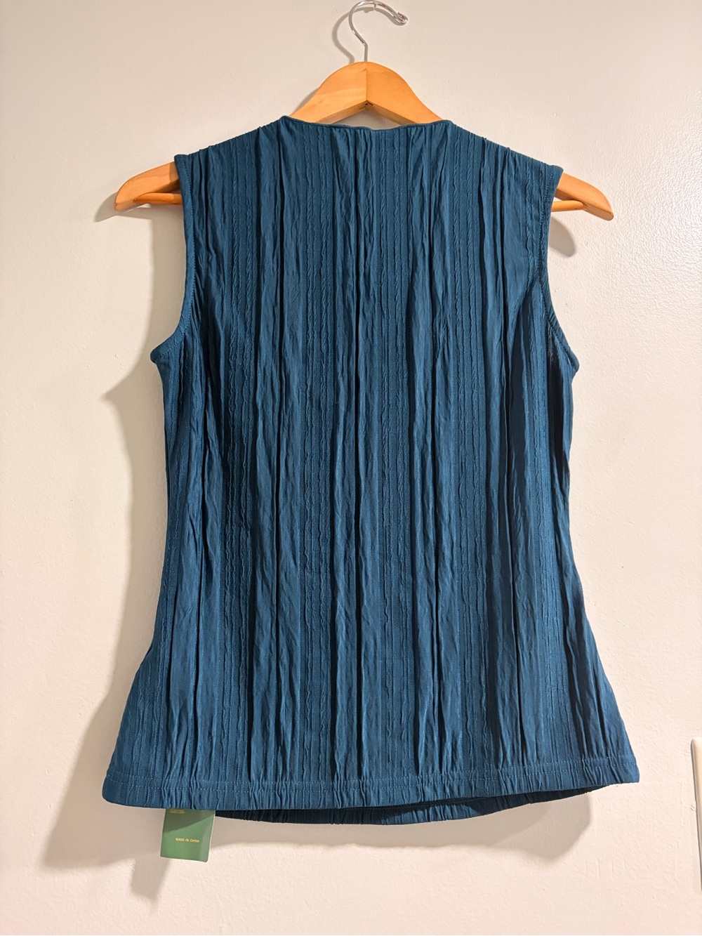 Mido Sleeveless Crinkle Tank Top - Teal